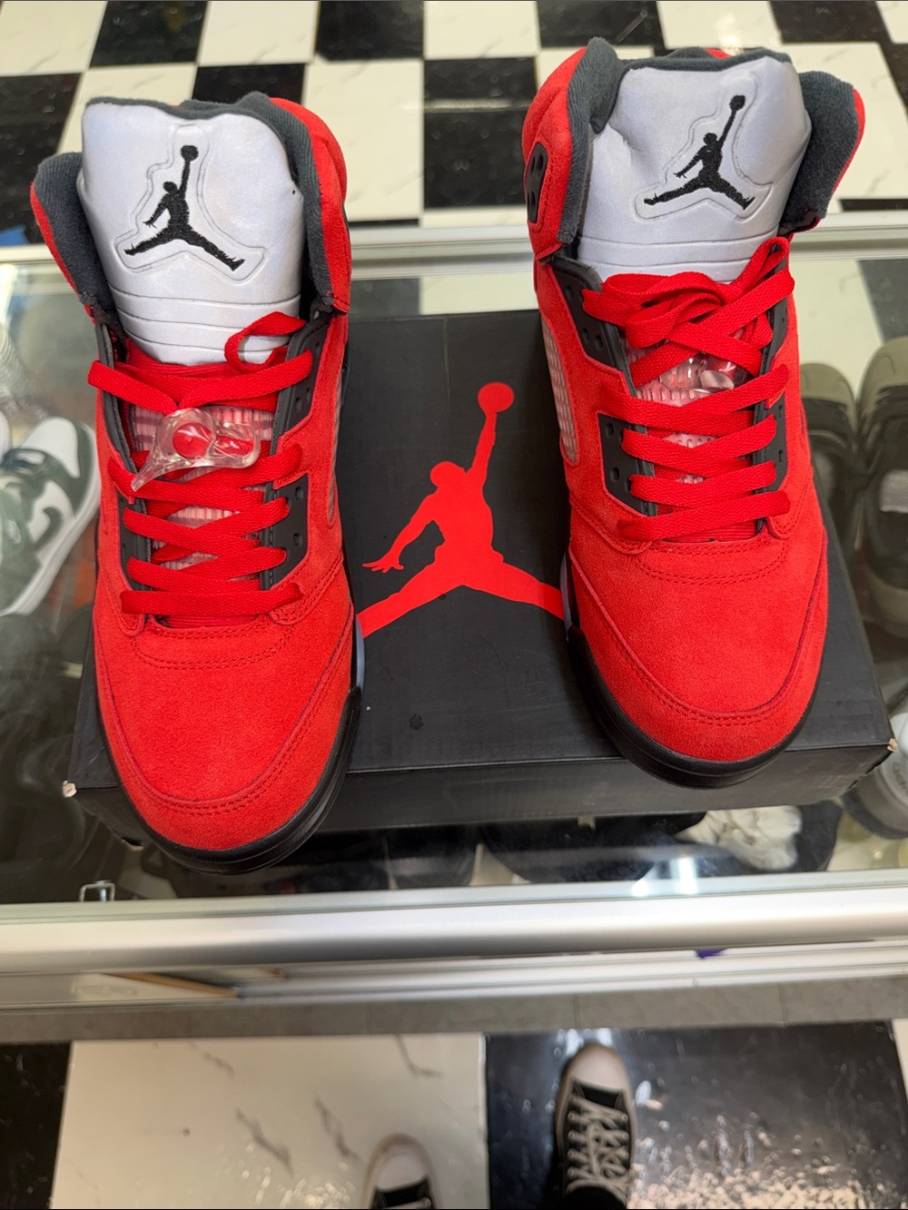 Nike men Red and Black Jordan High-Top Sneakers